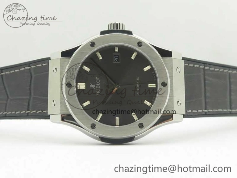 Classic Fusion 42mm Titanium F16 Factory 1:1 Best Edition Gray Dial On Gummy Strap A2892