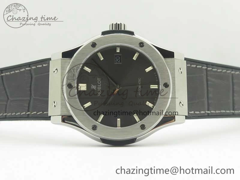 Classic Fusion 42mm Titanium F16 Factory 1:1 Best Edition Gray Dial On Gummy Strap A2892