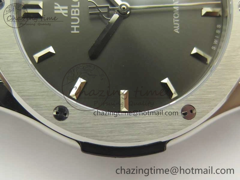 Classic Fusion 42mm Titanium F16 Factory 1:1 Best Edition Gray Dial On Gummy Strap A2892