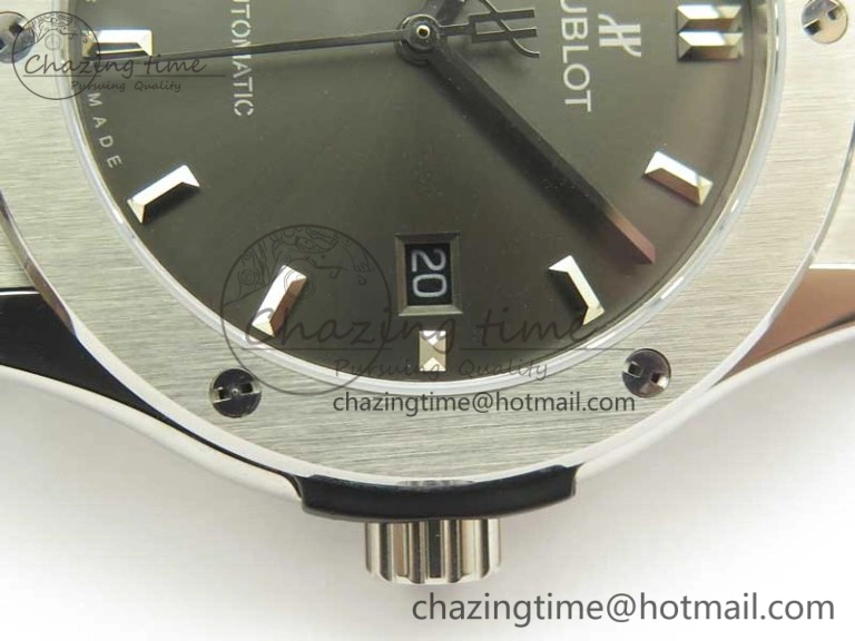 Classic Fusion 42mm Titanium F16 Factory 1:1 Best Edition Gray Dial On Gummy Strap A2892