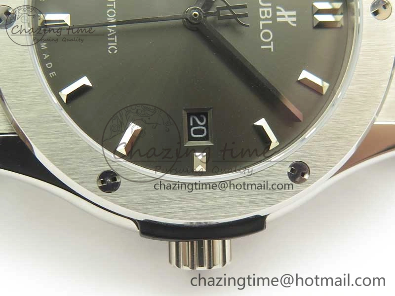 Classic Fusion 42mm Titanium F16 Factory 1:1 Best Edition Gray Dial On Gummy Strap A2892