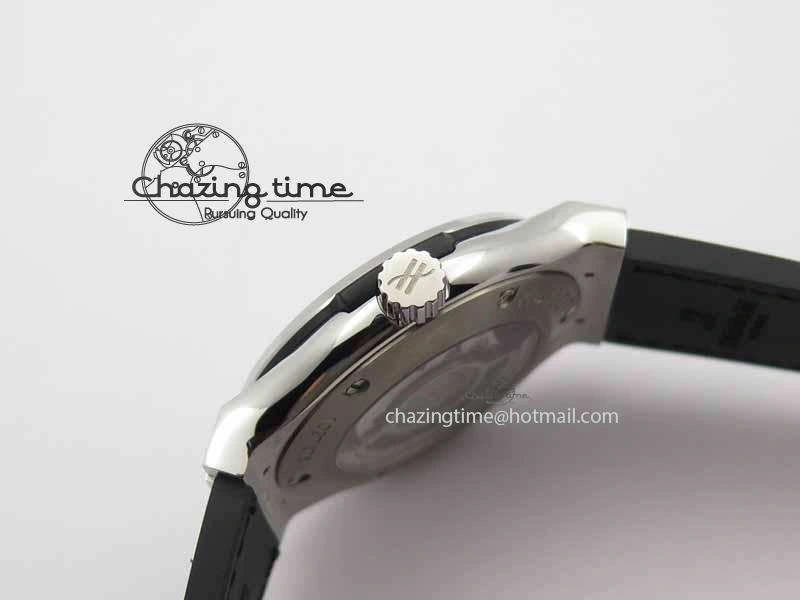 Classic Fusion 42mm Titanium JJF 1:1 Best Edition Black Dial On Gummy Strap A2892 V2