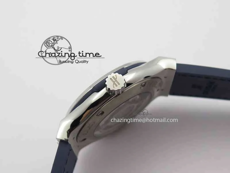 Classic Fusion 42mm Titanium JJF 1:1 Best Edition Blue Dial On Gummy Strap A2892 V2