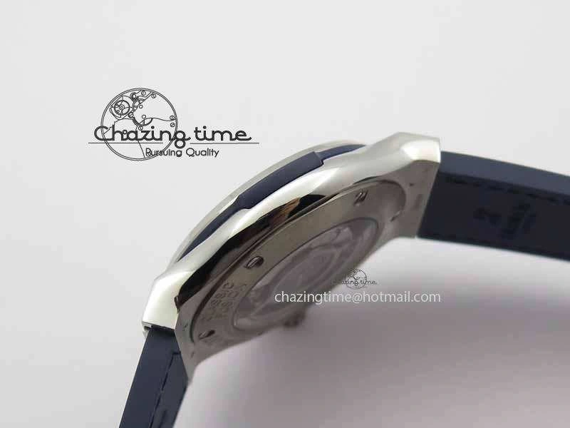 Classic Fusion 42mm Titanium JJF 1:1 Best Edition Blue Dial On Gummy Strap A2892 V2