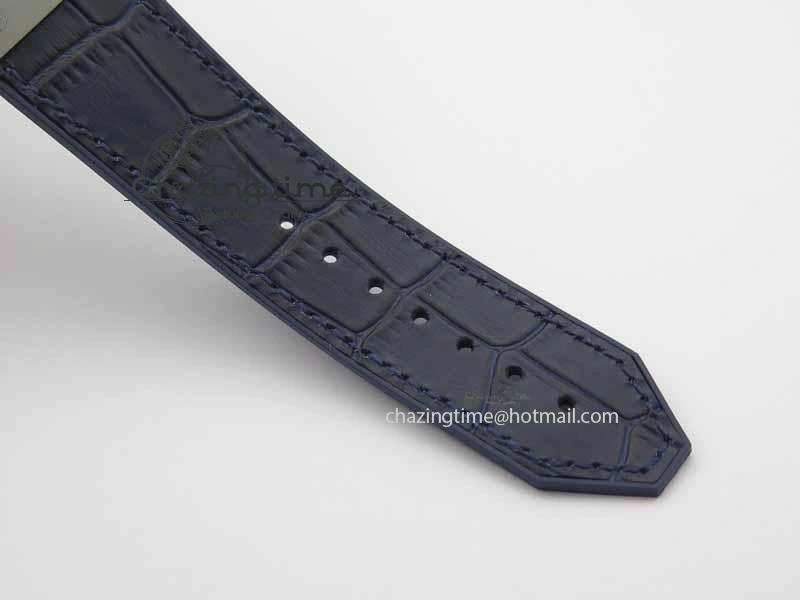 Classic Fusion 42mm Titanium JJF 1:1 Best Edition Blue Dial On Gummy Strap A2892 V2