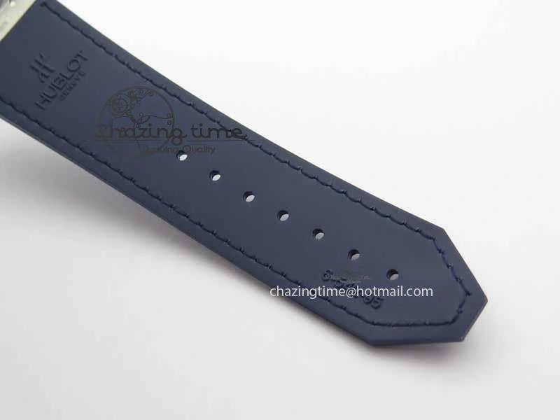 Classic Fusion 42mm Titanium JJF 1:1 Best Edition Blue Dial On Gummy Strap A2892 V2