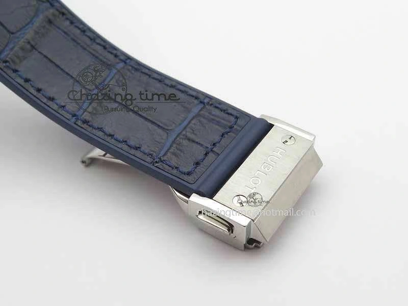 Classic Fusion 42mm Titanium JJF 1:1 Best Edition Blue Dial On Gummy Strap A2892 V2