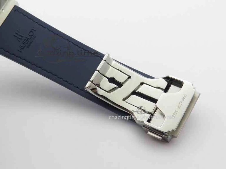 Classic Fusion 42mm Titanium JJF 1:1 Best Edition Blue Dial On Gummy Strap A2892 V2