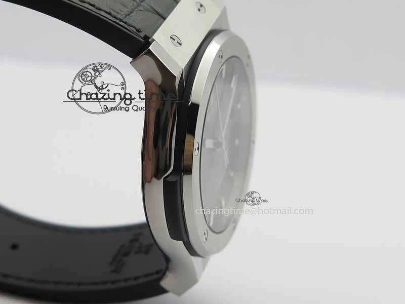 Classic Fusion 42mm Titanium JJF 1:1 Best Edition Gray Dial On Gummy Strap A2892 V2