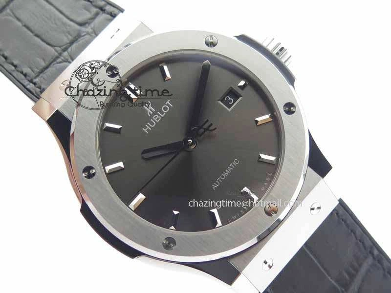 Classic Fusion 42mm Titanium JJF 1:1 Best Edition Gray Dial On Gummy Strap A2892 V2