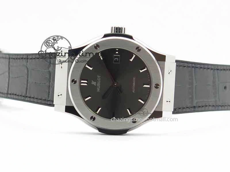 Classic Fusion 42mm Titanium JJF 1:1 Best Edition Gray Dial On Gummy Strap A2892 V2