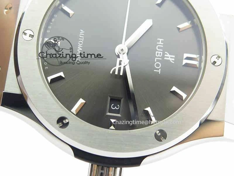 Classic Fusion 42mm Titanium JJF 1:1 Best Edition Gray Dial On Gummy Strap A2892 V2