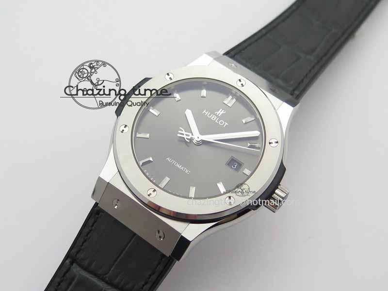 Classic Fusion 42mm Titanium JJF 1:1 Best Edition Gray Dial On Gummy Strap A2892 V2