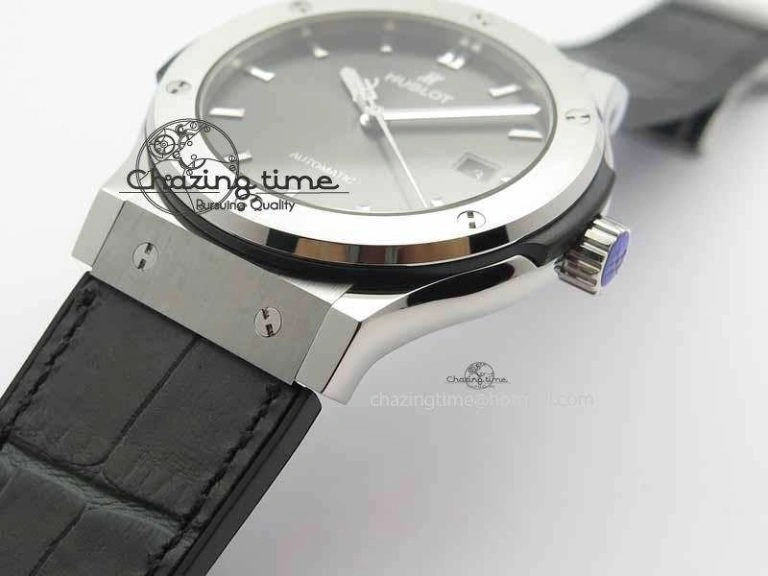 Classic Fusion 42mm Titanium JJF 1:1 Best Edition Gray Dial On Gummy Strap A2892 V2