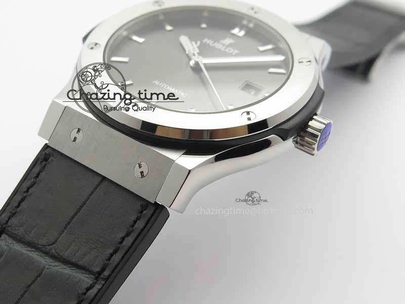 Classic Fusion 42mm Titanium JJF 1:1 Best Edition Gray Dial On Gummy Strap A2892 V2
