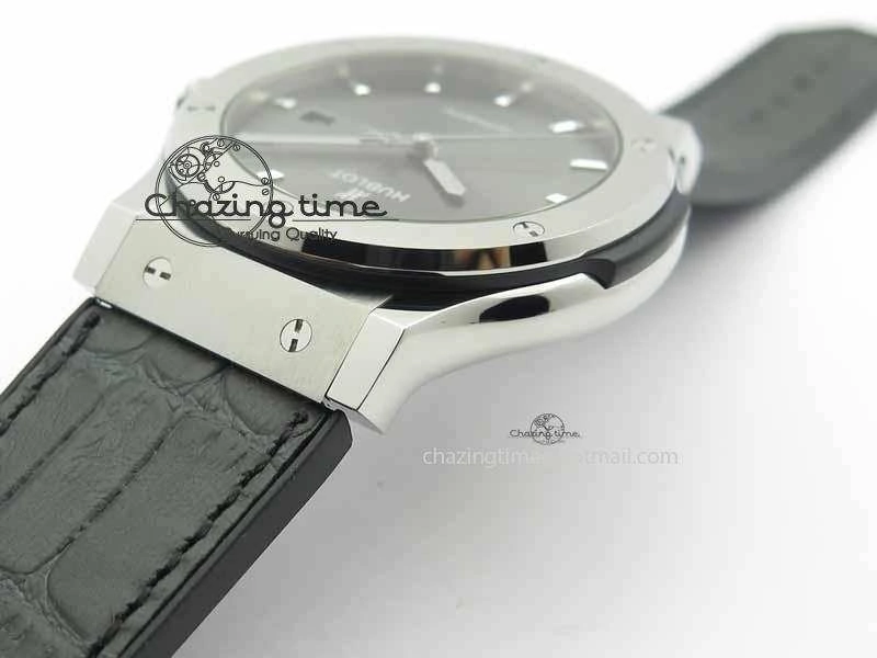 Classic Fusion 42mm Titanium JJF 1:1 Best Edition Gray Dial On Gummy Strap A2892 V2