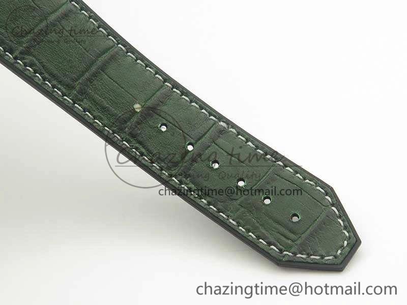Classic Fusion 42mm Titanium JJF 1:1 Best Edition Green Dial On Gummy Strap A2892 V2