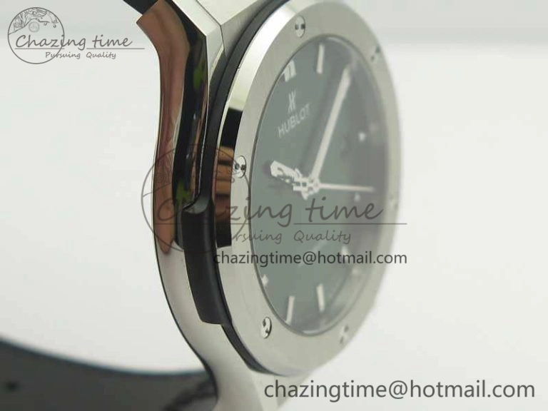 Classic Fusion 42mm Titanium JJF 1:1 Best Edition Green Dial On Gummy Strap A2892 V2