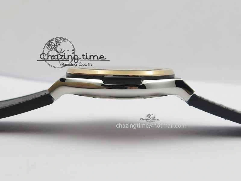 Classic Fusion 42mm Titanium JJF 1:1 Best Edition RG Bezel Black Dial On Gummy Strap A2892
