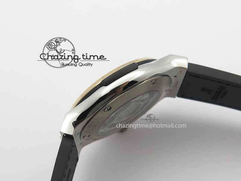 Classic Fusion 42mm Titanium JJF 1:1 Best Edition RG Bezel Black Dial On Gummy Strap A2892