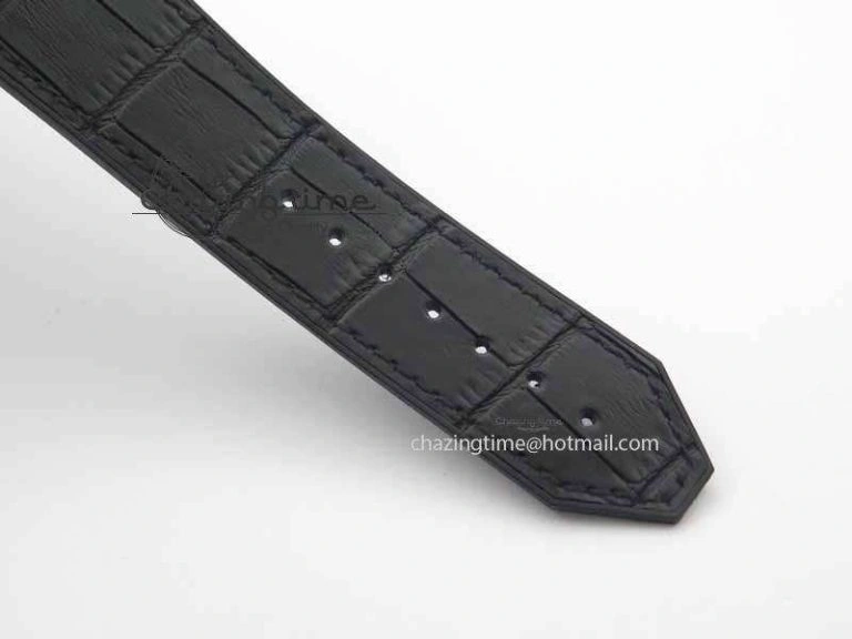Classic Fusion 42mm Titanium JJF 1:1 Best Edition RG Bezel Black Dial On Gummy Strap A2892