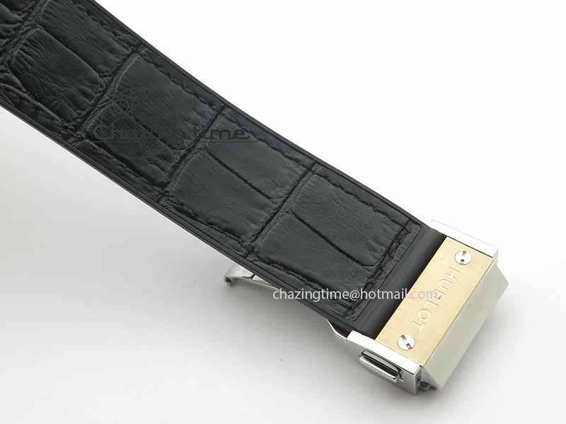 Classic Fusion 42mm Titanium JJF 1:1 Best Edition RG Bezel Black Dial On Gummy Strap A2892