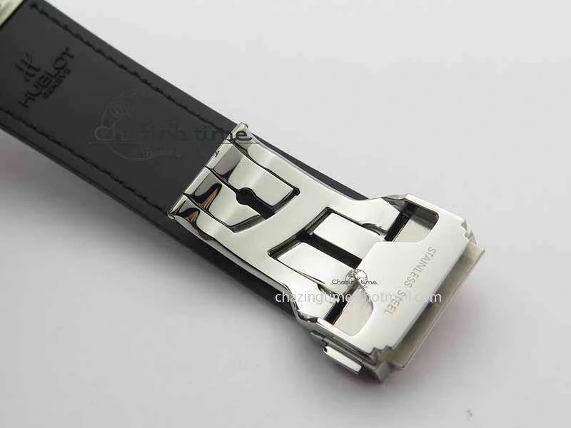 Classic Fusion 42mm Titanium JJF 1:1 Best Edition RG Bezel Black Dial On Gummy Strap A2892