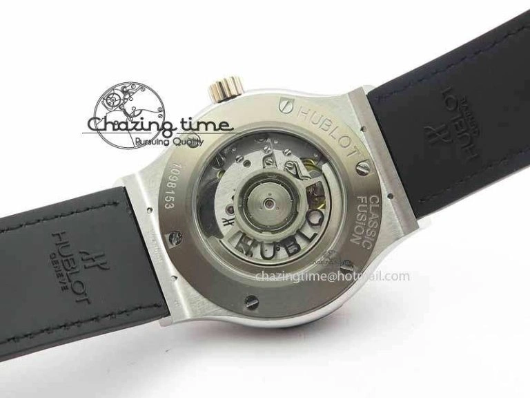 Classic Fusion 42mm Titanium JJF 1:1 Best Edition RG Bezel Gray Dial On Gummy Strap A2892