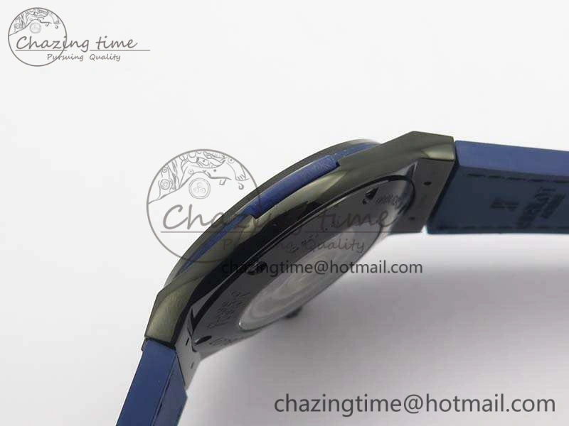Classic Fusion 45mm DLC SRF Best Edition Blue Dial On Gummy Strap A2892