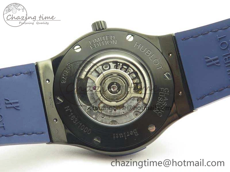 Classic Fusion 45mm DLC SRF Best Edition Blue Dial On Gummy Strap A2892