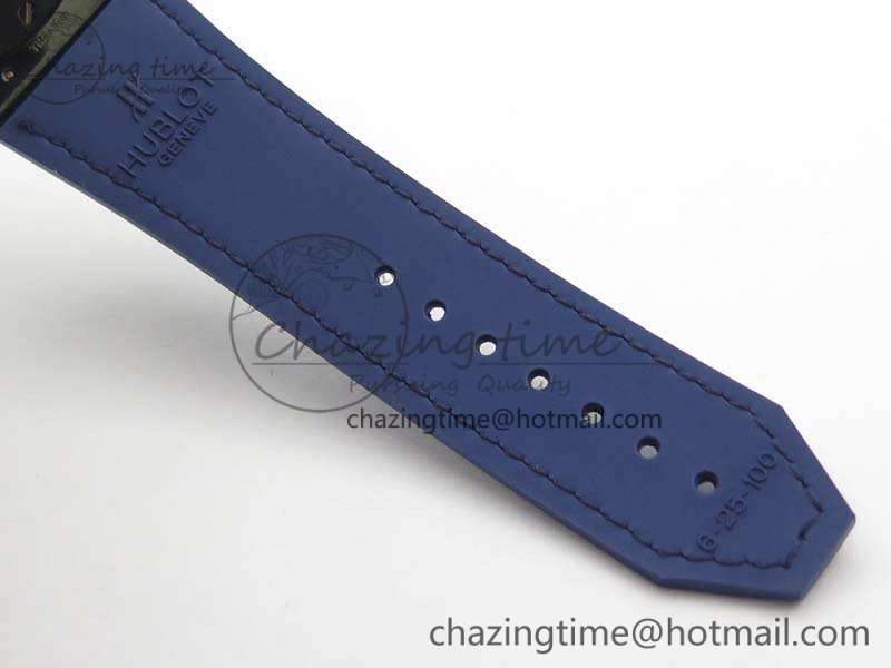 Classic Fusion 45mm DLC SRF Best Edition Blue Dial On Gummy Strap A2892