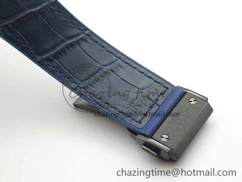 Classic Fusion 45mm DLC SRF Best Edition Blue Dial On Gummy Strap A2892