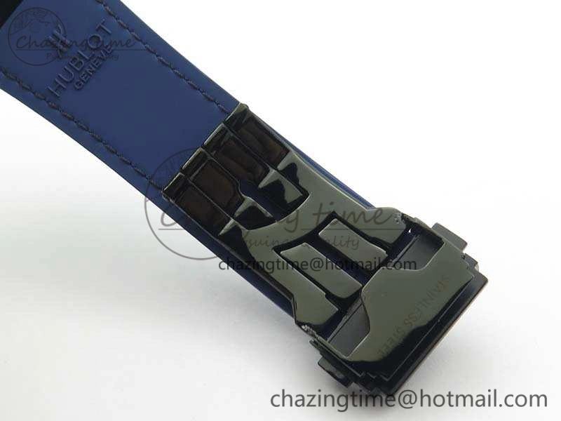 Classic Fusion 45mm DLC SRF Best Edition Blue Dial On Gummy Strap A2892