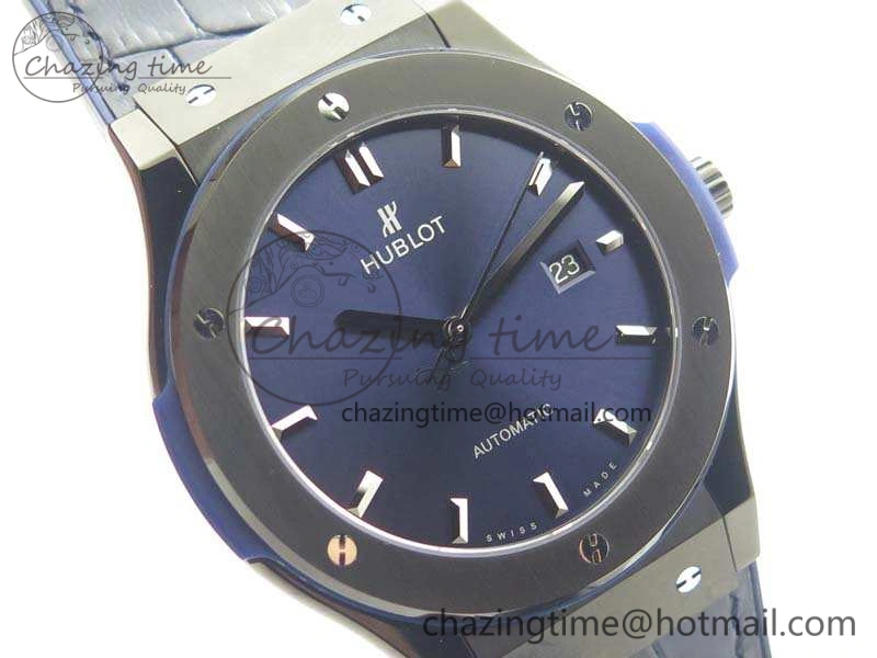 Classic Fusion 45mm DLC SRF Best Edition Blue Dial On Gummy Strap A2892