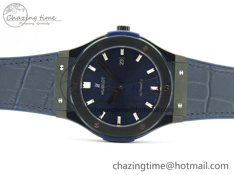 Classic Fusion 45mm DLC SRF Best Edition Blue Dial On Gummy Strap A2892