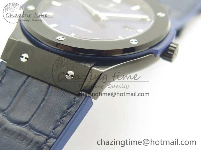 Classic Fusion 45mm DLC SRF Best Edition Blue Dial On Gummy Strap A2892