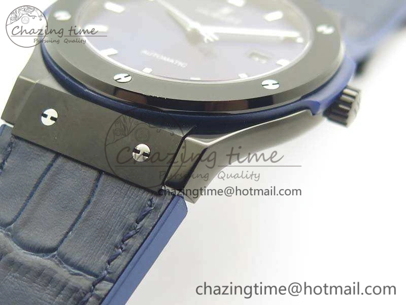 Classic Fusion 45mm DLC SRF Best Edition Blue Dial On Gummy Strap A2892
