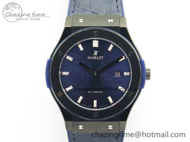 Classic Fusion 45mm DLC SRF Best Edition Blue Dial On Gummy Strap A2892