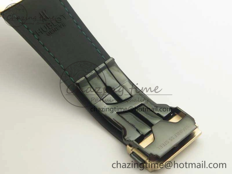 Classic Fusion 45mm RG Berluti Scritto SRF Best Edition Black Leather Dial On Gummy Strap A2892 V2