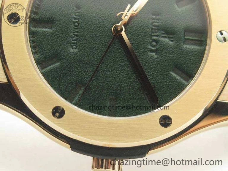 Classic Fusion 45mm RG Berluti Scritto SRF Best Edition Black Leather Dial On Gummy Strap A2892 V2