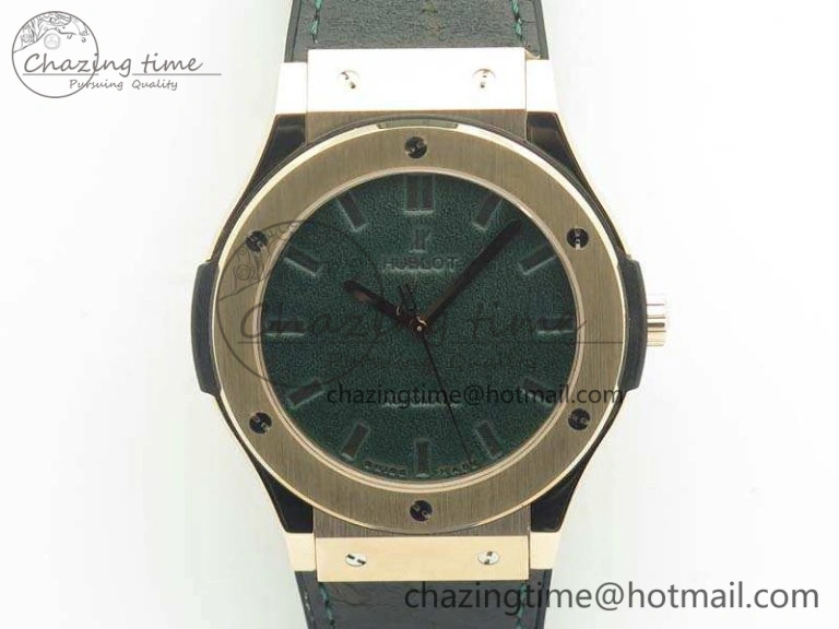 Classic Fusion 45mm RG Berluti Scritto SRF Best Edition Black Leather Dial On Gummy Strap A2892 V2
