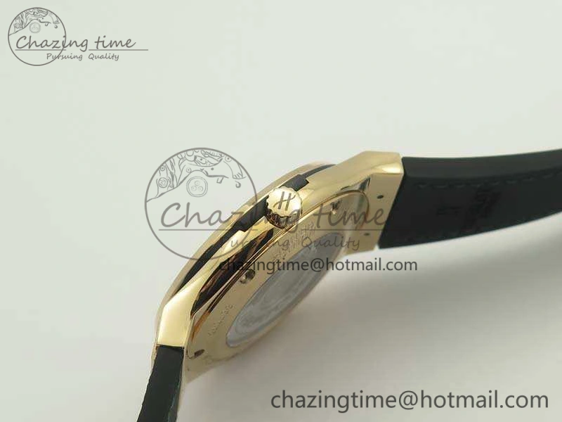 Classic Fusion 45mm RG Berluti Scritto SRF Best Edition Black Leather Dial On Gummy Strap A2892 V2