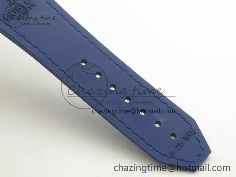 Classic Fusion 45mm RG Berluti Scritto SRF Best Edition Blue Leather Dial On Gummy Strap A2892 V2