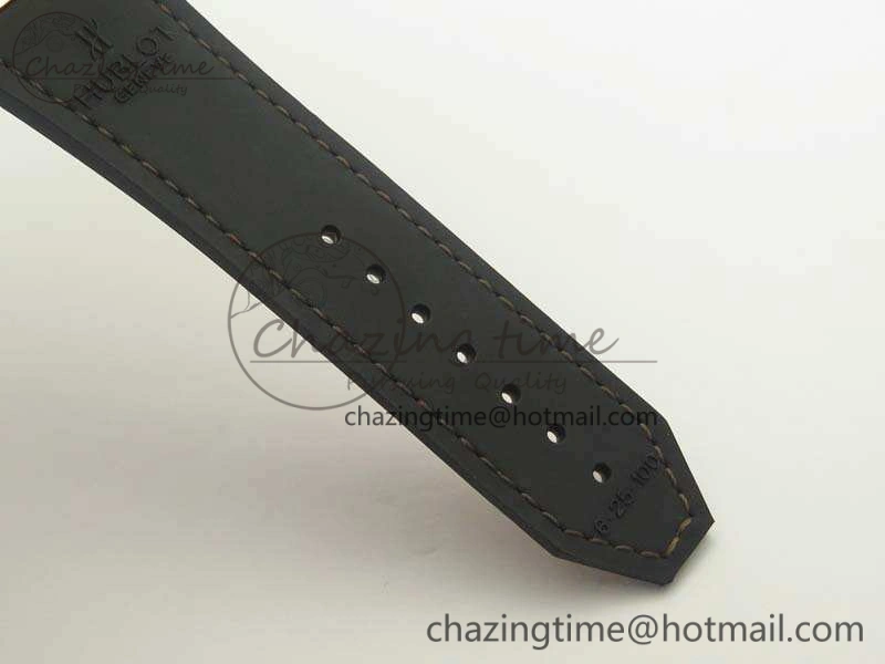 Classic Fusion 45mm RG Berluti Scritto SRF Best Edition Brown Leather Dial On Gummy Strap A2892 V2