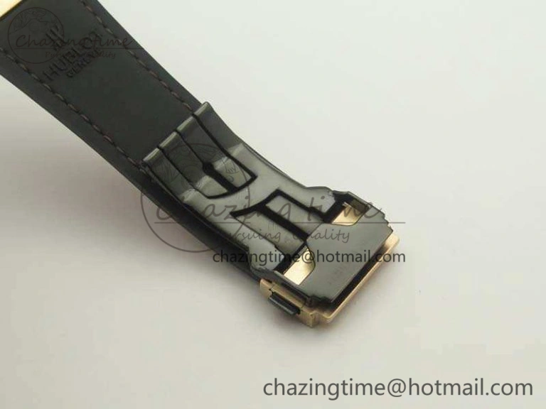 Classic Fusion 45mm RG Berluti Scritto SRF Best Edition Brown Leather Dial On Gummy Strap A2892 V2