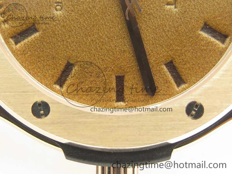 Classic Fusion 45mm RG Berluti Scritto SRF Best Edition Brown Leather Dial On Gummy Strap A2892 V2