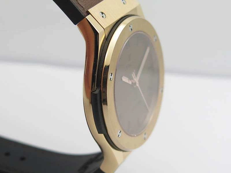 Classic Fusion 45mm RG Berluti Scritto SRF Best Edition Brown Leather Dial On Gummy Strap A2892