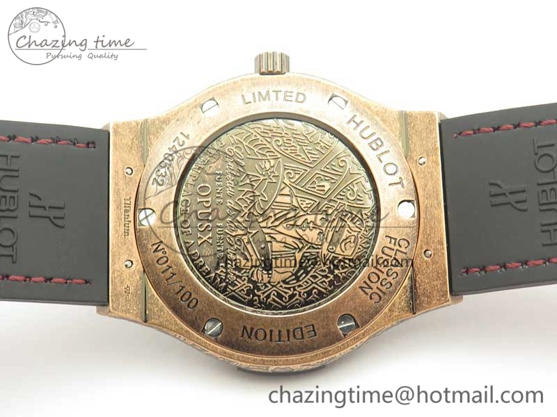 Classic Fusion 45mm RG Engravings Case SRF Best Edition Red Dial On Red Gummy Strap A2892 (Free Box)