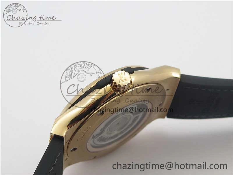 Classic Fusion 45mm RG WWF 1:1 Best Edition Black Dial on Black Gummy Strap A2892