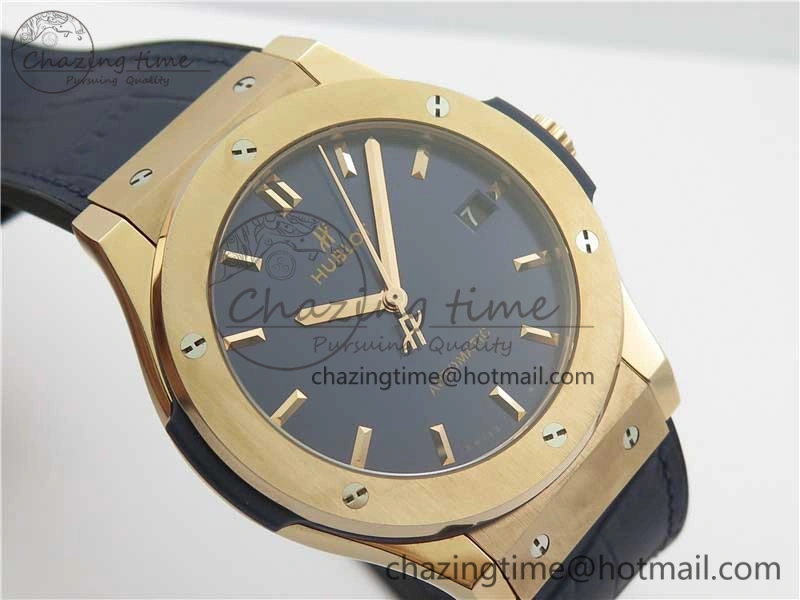 Classic Fusion 45mm RG WWF 1:1 Best Edition Blue Dial on Blue Gummy Strap A2892
